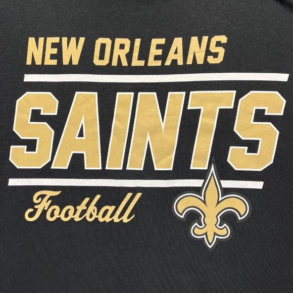TEAM APPAREL New Orleans Saints Tshirt Womens Black Fitted Large - Picture 2 of 6